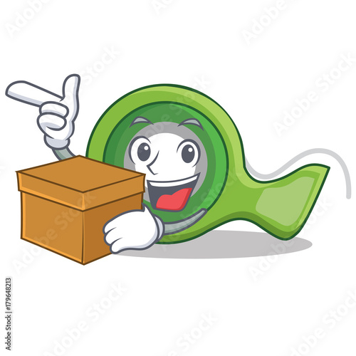 With box adhesive tape character cartoon