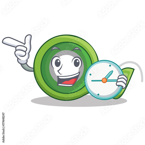 With clock adhesive tape character cartoon