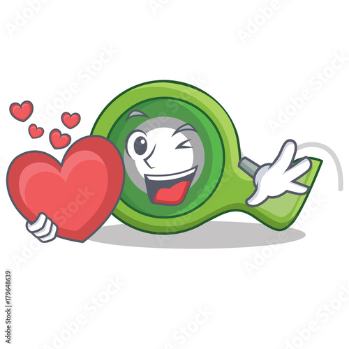 With heart adhesive tape character cartoon