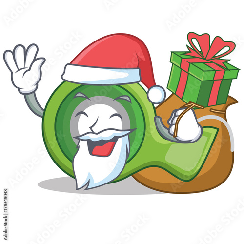 Santa with gift adhesive tape character cartoon