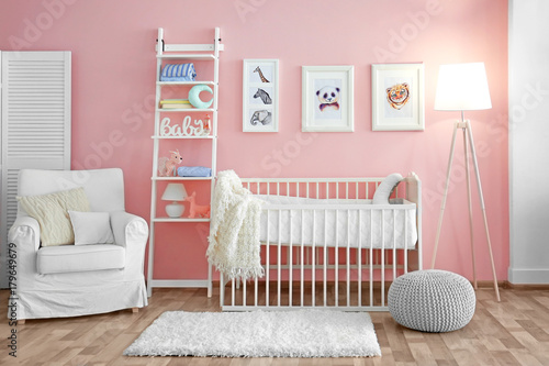 Baby bedroom with pictures ...