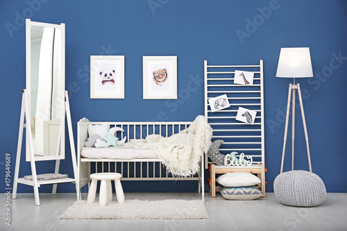 Baby bedroom with pictures ...
