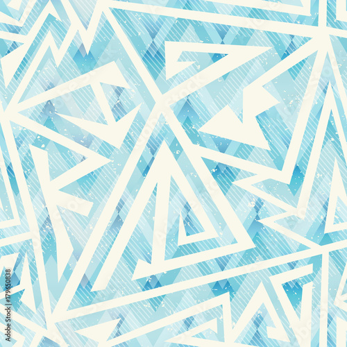 Ice color geometric seamless pattern
