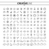 Universal outline icons set