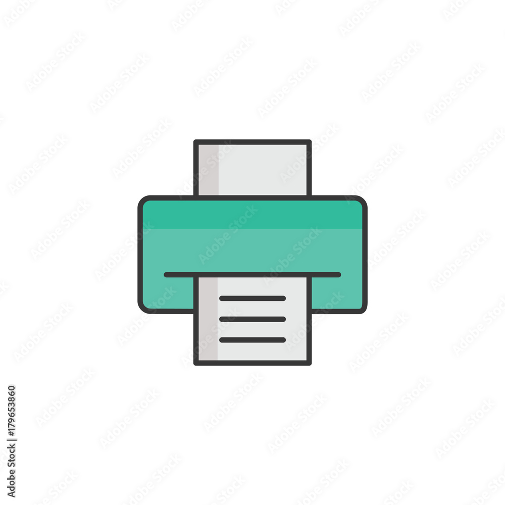 Printer icon office work vector design illustration Printer icon office work vector design illustration