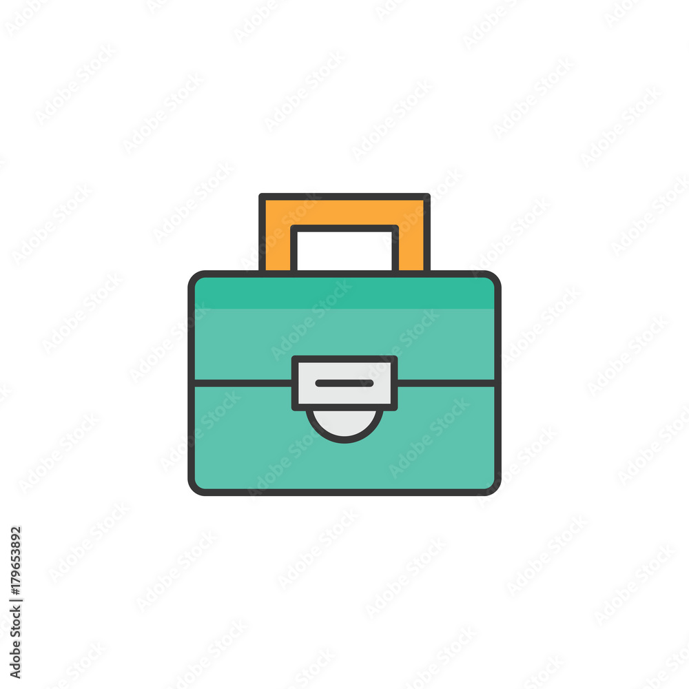 Obraz premium Bag icon office work vector design illustration