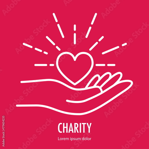 Obraz na plátne Logo template for charity