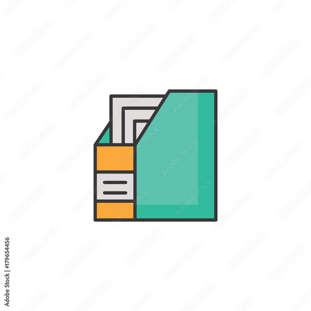 Folder icon office work vector design illustration