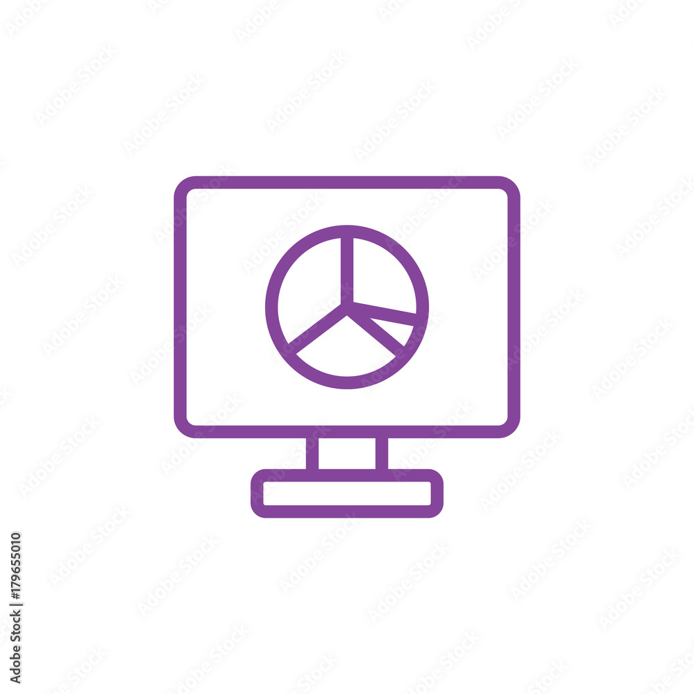 Screen icon office work design vector illustration Screen icon office work design vector illustration