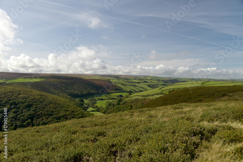 View over Exmoor from County Gate, North Devon