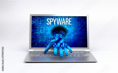 spyware Virus - hacked Computer photo