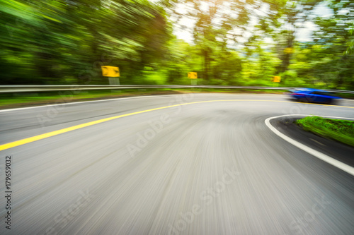 Motion blurred highway