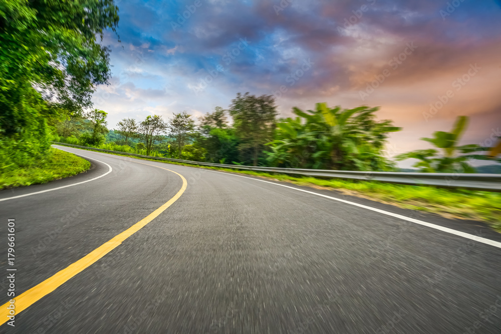 Motion blurred highway Motion blurred highway