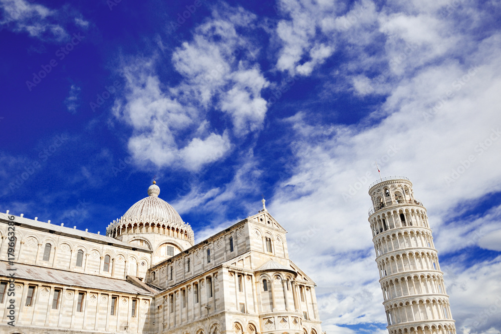 Leaning tower and Cathedral of Pisa, Italy