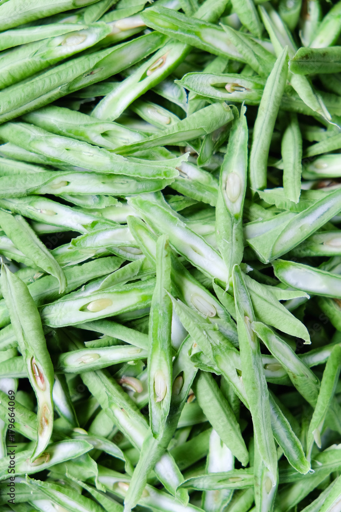 Fresh sliced yardlong bean