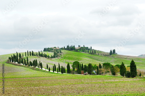 Panoramic view of the tuscan countryside, Tuscany