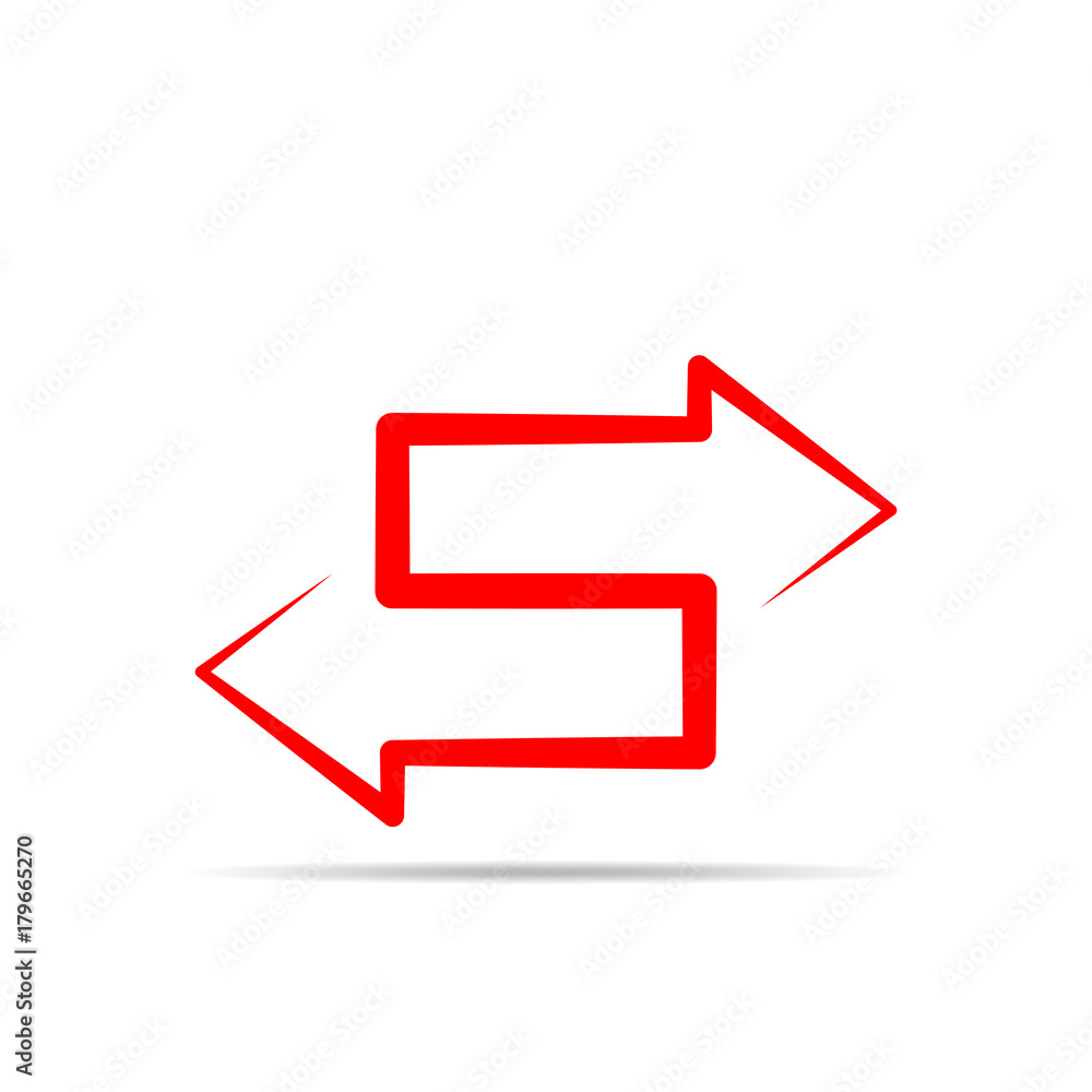 Linear arrows icon. Vector illustration Linear arrows icon. Vector illustration