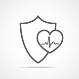 Medical shield, isolated. Vector illustration