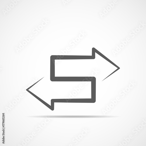Linear arrows icon. Vector illustration