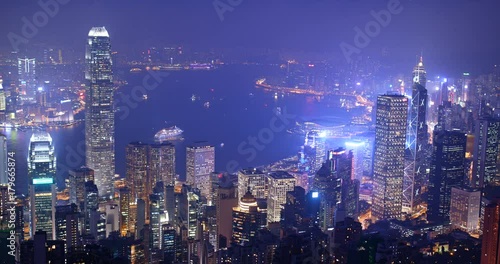 Wallpaper Mural Hong Kong skyline at night Torontodigital.ca