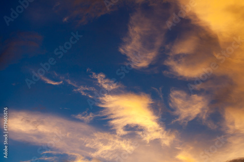 colorful sky and cloud