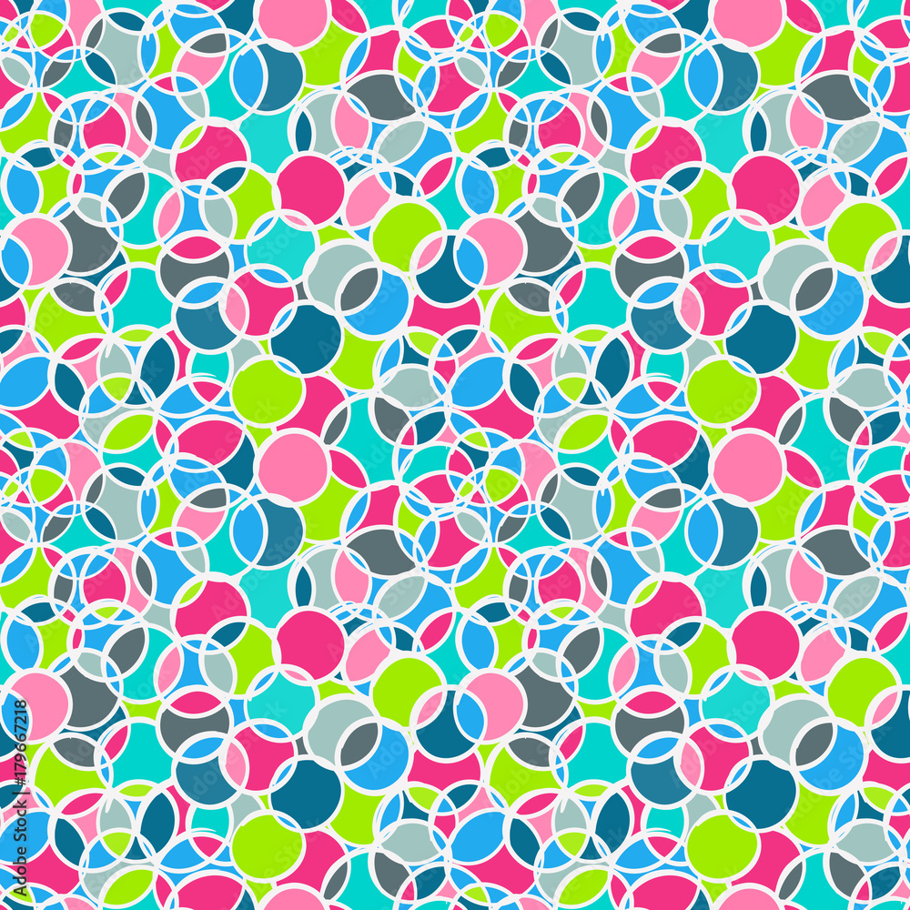 Doodle circles simple pattern bright Doodle circles simple pattern bright