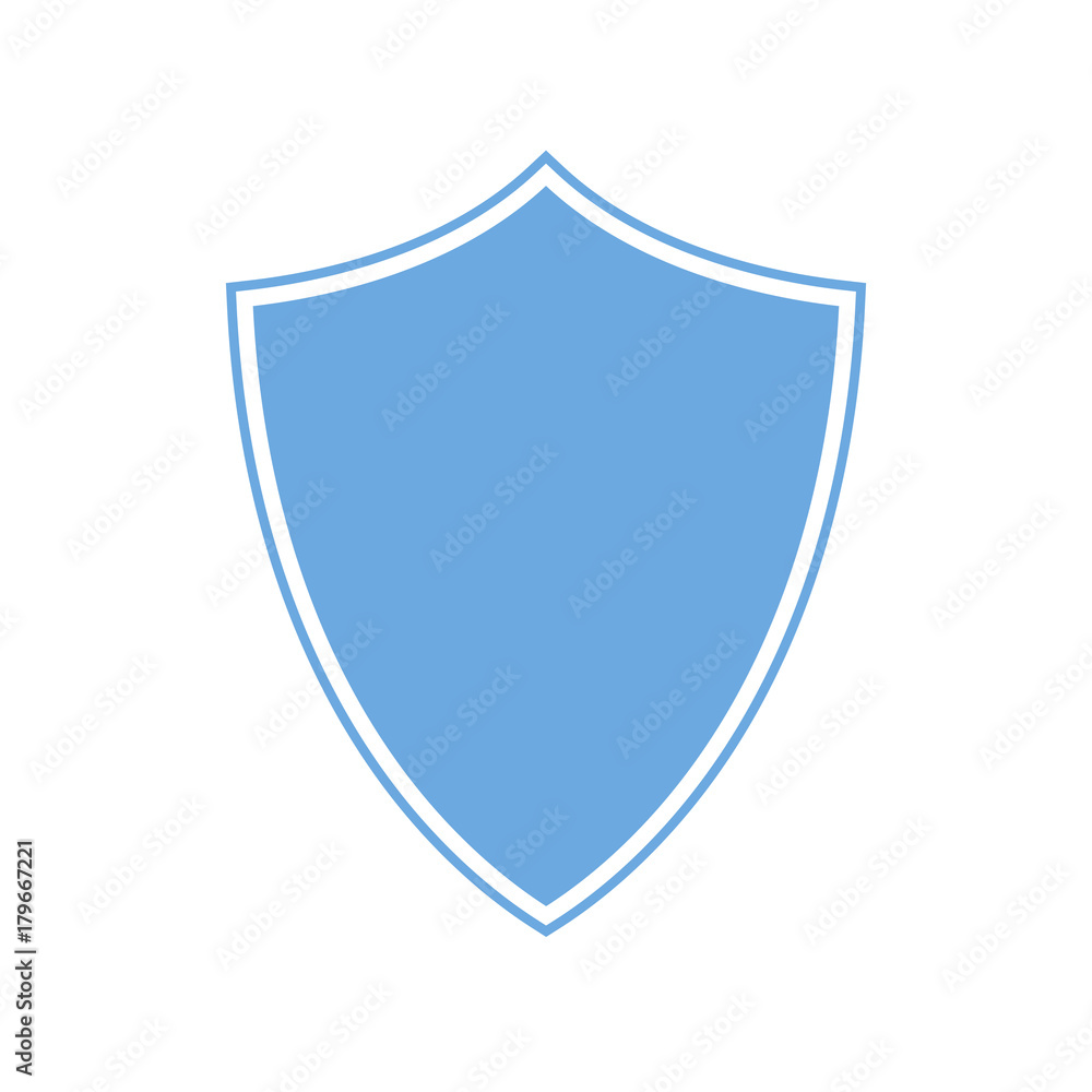 Blue shield icon. Vector illustration. Blue shield icon. Vector illustration.