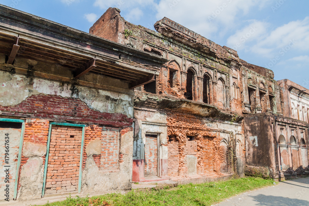 Ruined houses in historic city Panam (Panam Nagor), Bangladesh