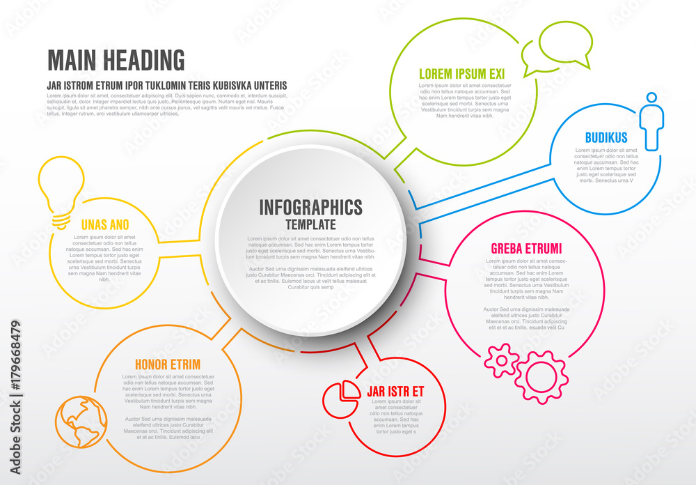 Vector Infographic report template Vector Infographic report template