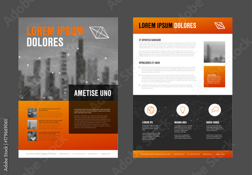 Modern business corporate brochure flyer design template