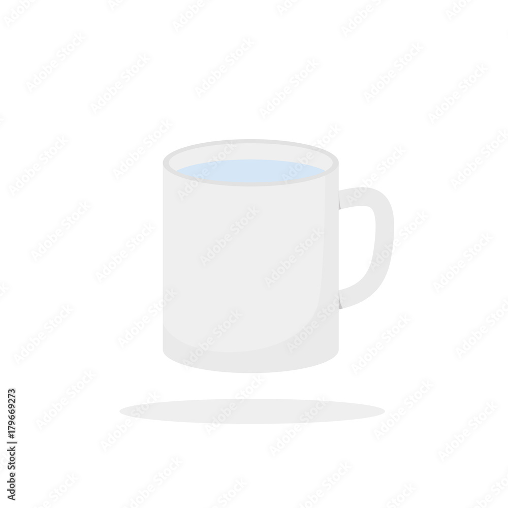 Mug icon in flat design. Vector illustration Mug icon in flat design. Vector illustration