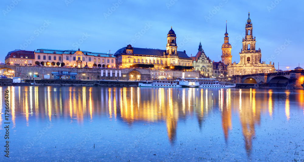 Dresden at night, Germany