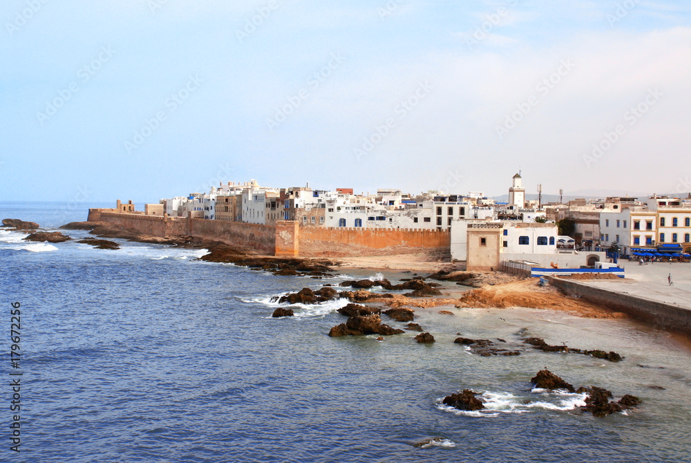 View of medina Essaouira and Atlantic ocean, Morocco