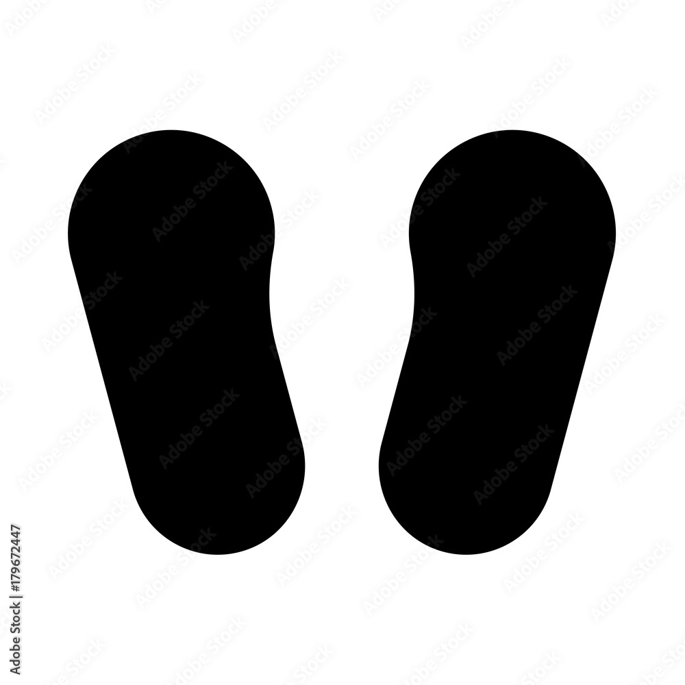 Baby footprint in footwear it is black icon . Baby footprint in footwear it is black icon .