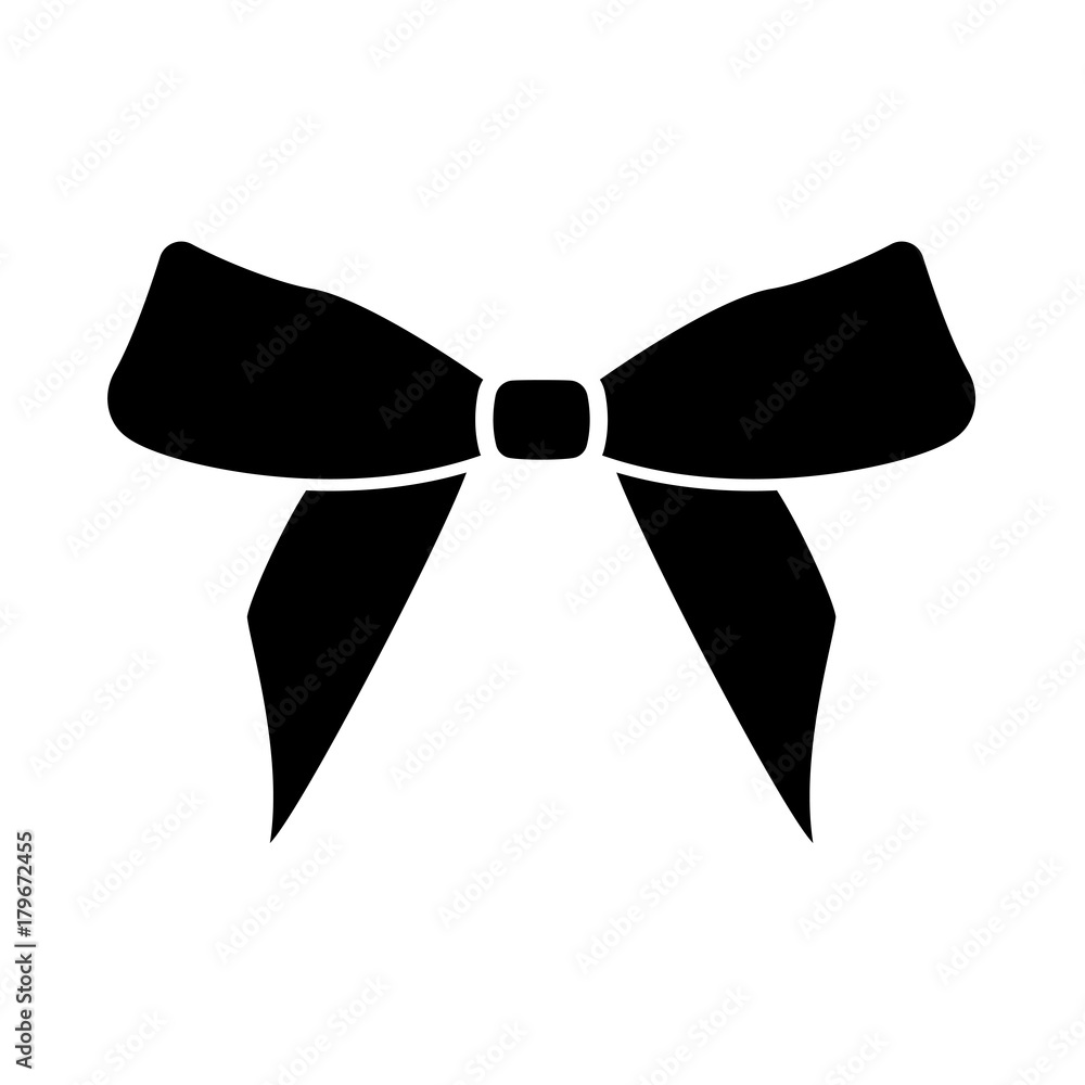 Bow it is black icon . Bow it is black icon .