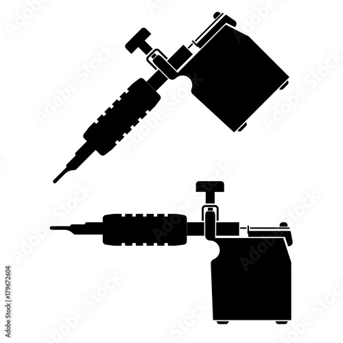 Tattoo machines it is black icon .