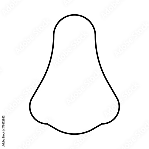 Nose black icon .