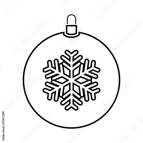 New Year ball toy. Christmas ball or Xmas bauble black icon .