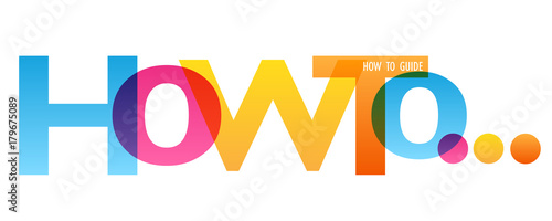 "HOW TO" Multicoloured Vector Letters Icon