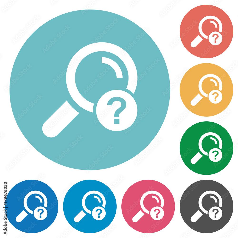 Unknown search flat round icons Unknown search flat round icons