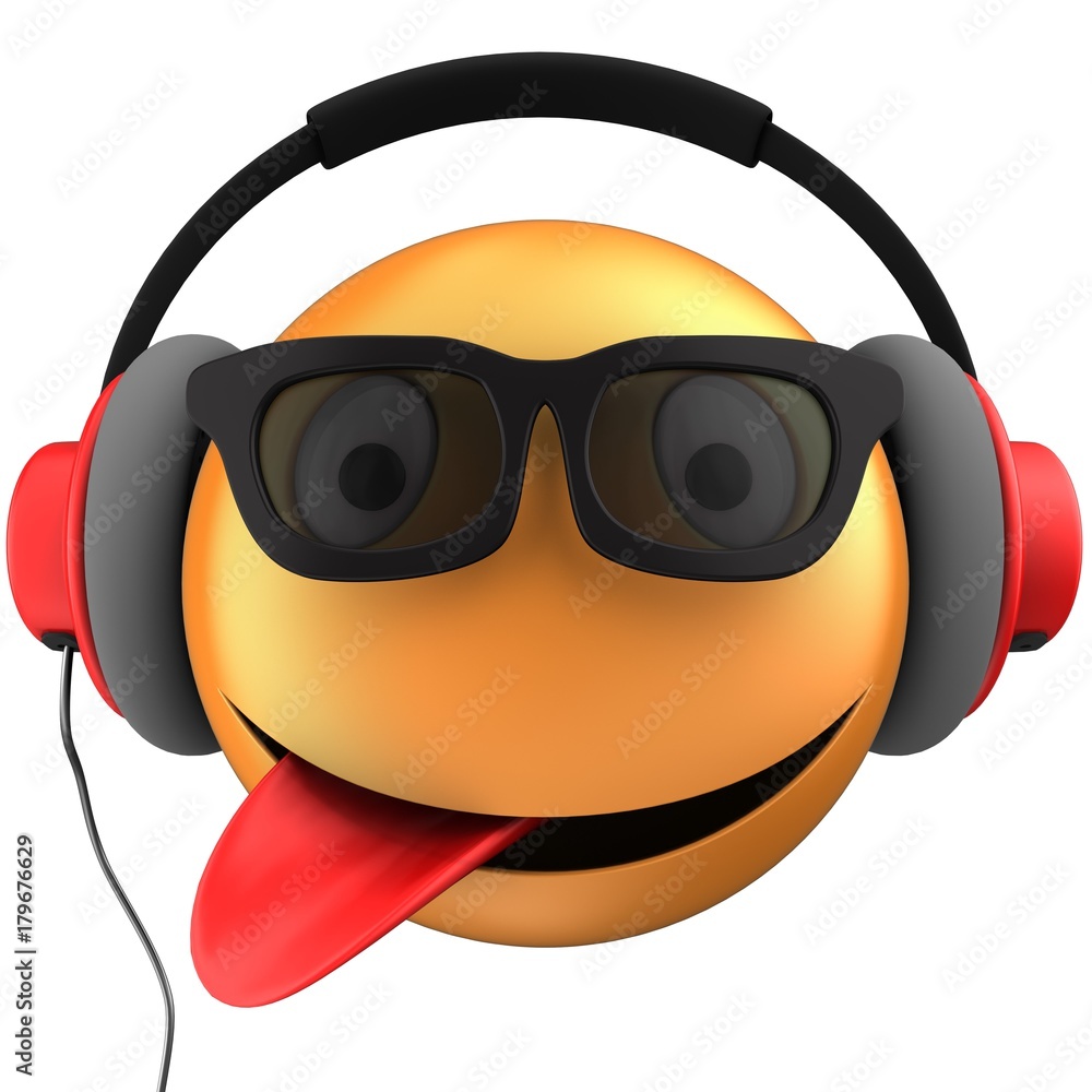 Fototapeta premium 3d orange emoticon smile