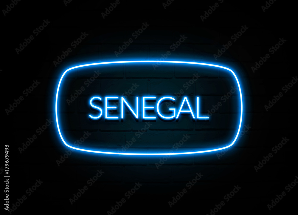Senegal - colorful Neon Sign on brickwall Senegal - colorful Neon Sign on brickwall