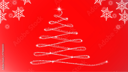 Sparkly Red Christmas Tree