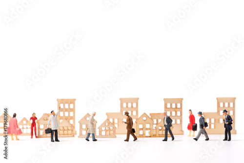 miniature people and house ,business concept
