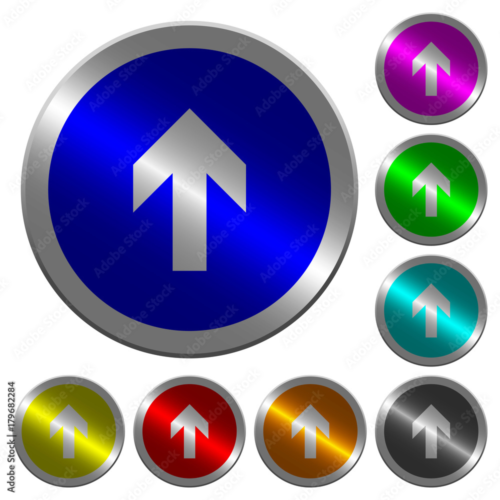 Up arrow luminous coin-like round color buttons Up arrow luminous coin-like round color buttons