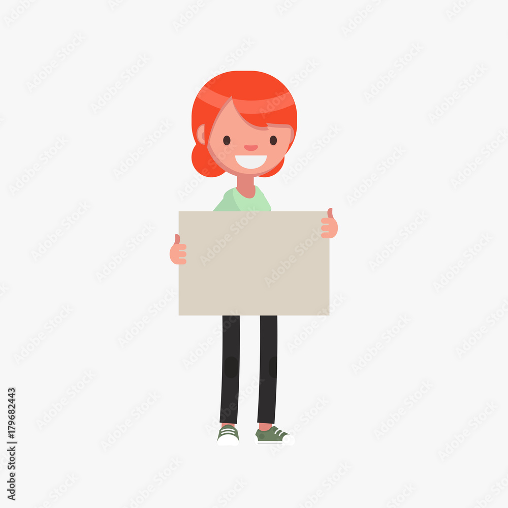 Female character in casual clothes: Vector illustration. Female character in casual clothes: Vector illustration.