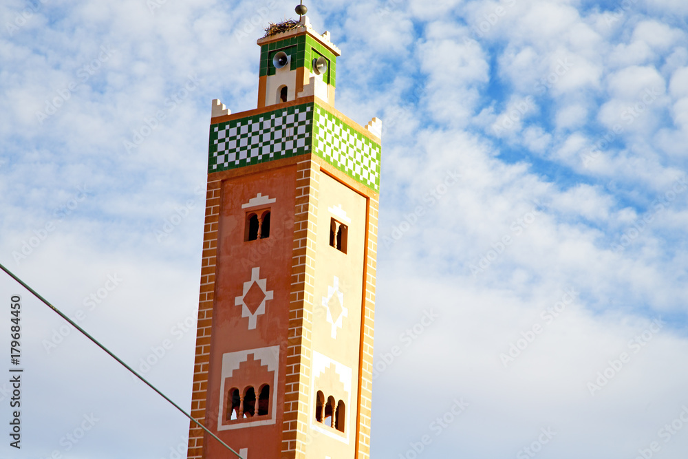  muslim   in   mosque  the history  symbol morocco  africa  minaret religion and    sky