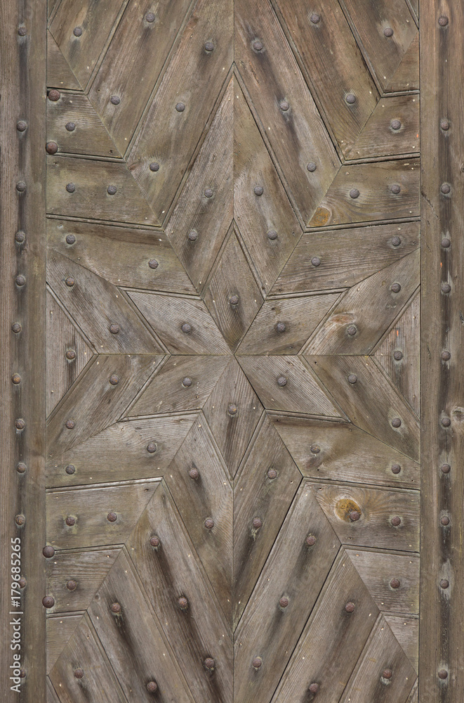 Hexagram formed from wooden planks. Background texture Hexagram formed from wooden planks. Background texture