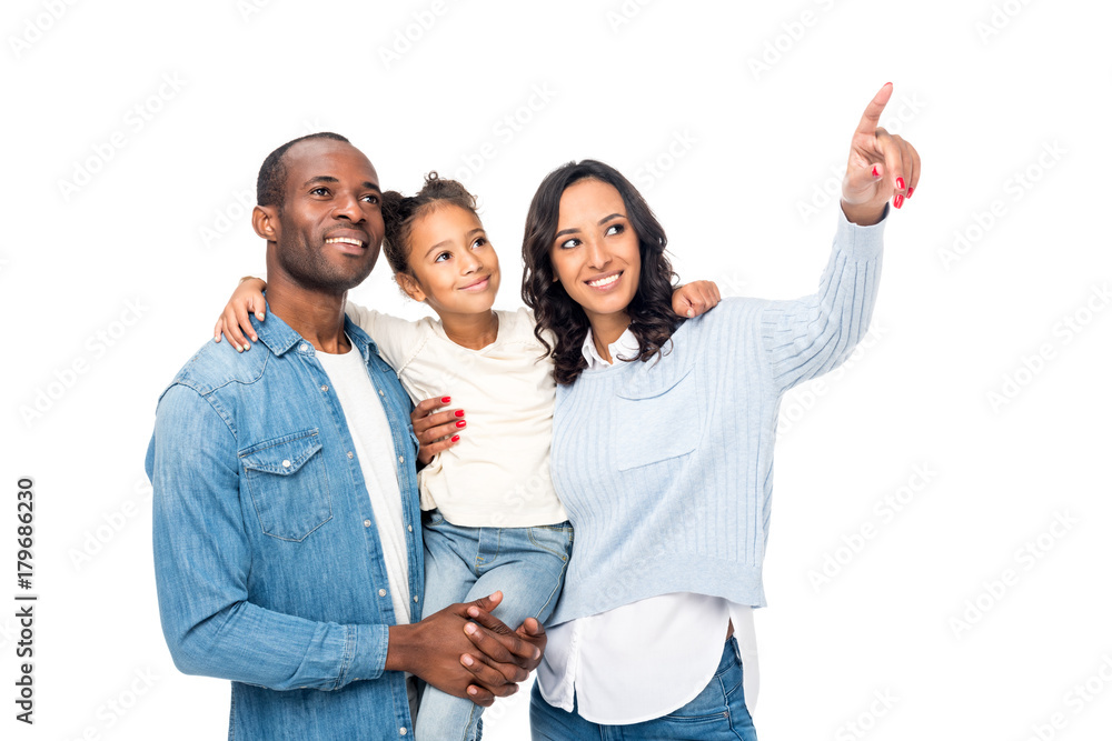 Obraz premium happy african american family