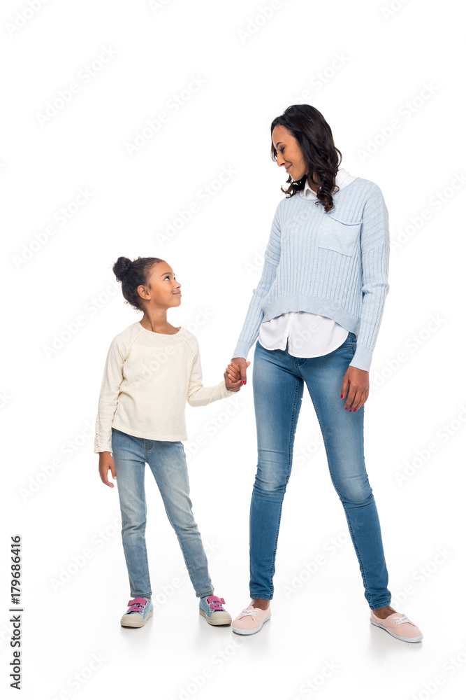 african american mother and daughter